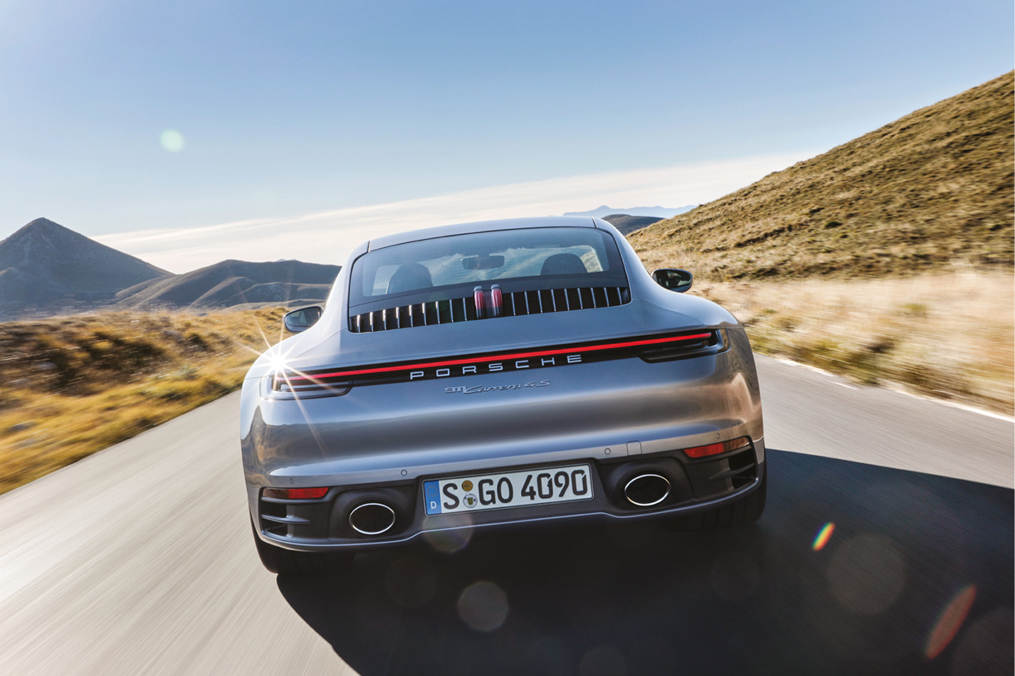 The four-wheel-drive 4S will be less playful than the rear-wheel 911 2S