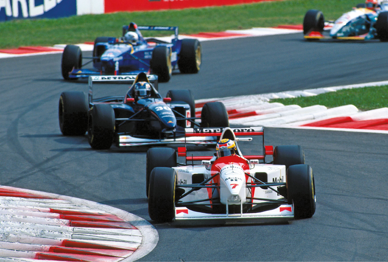 Mark Blundell suffered in his McLaren, only managing 10th in the championship.