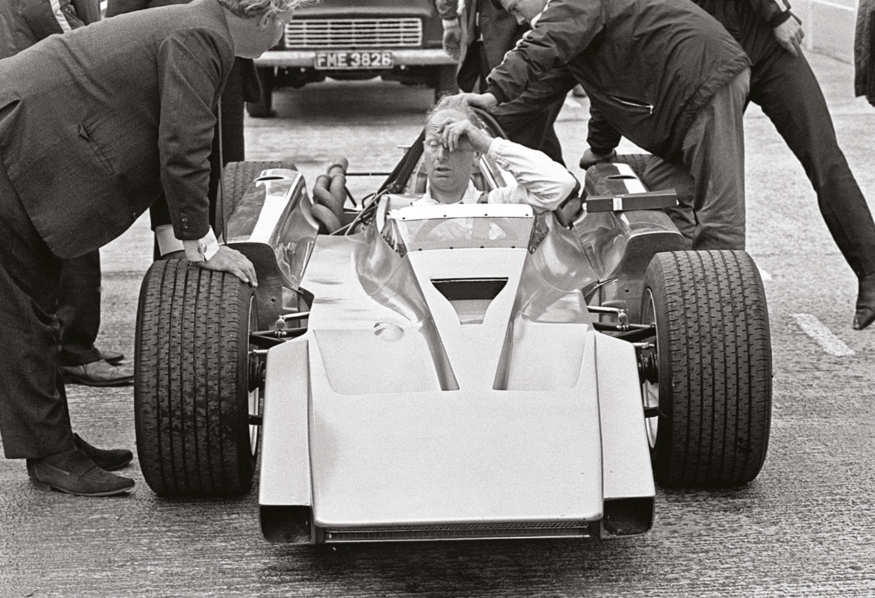 The Cosworth's unusual off-centre chassis design made room for the forward propshaft.