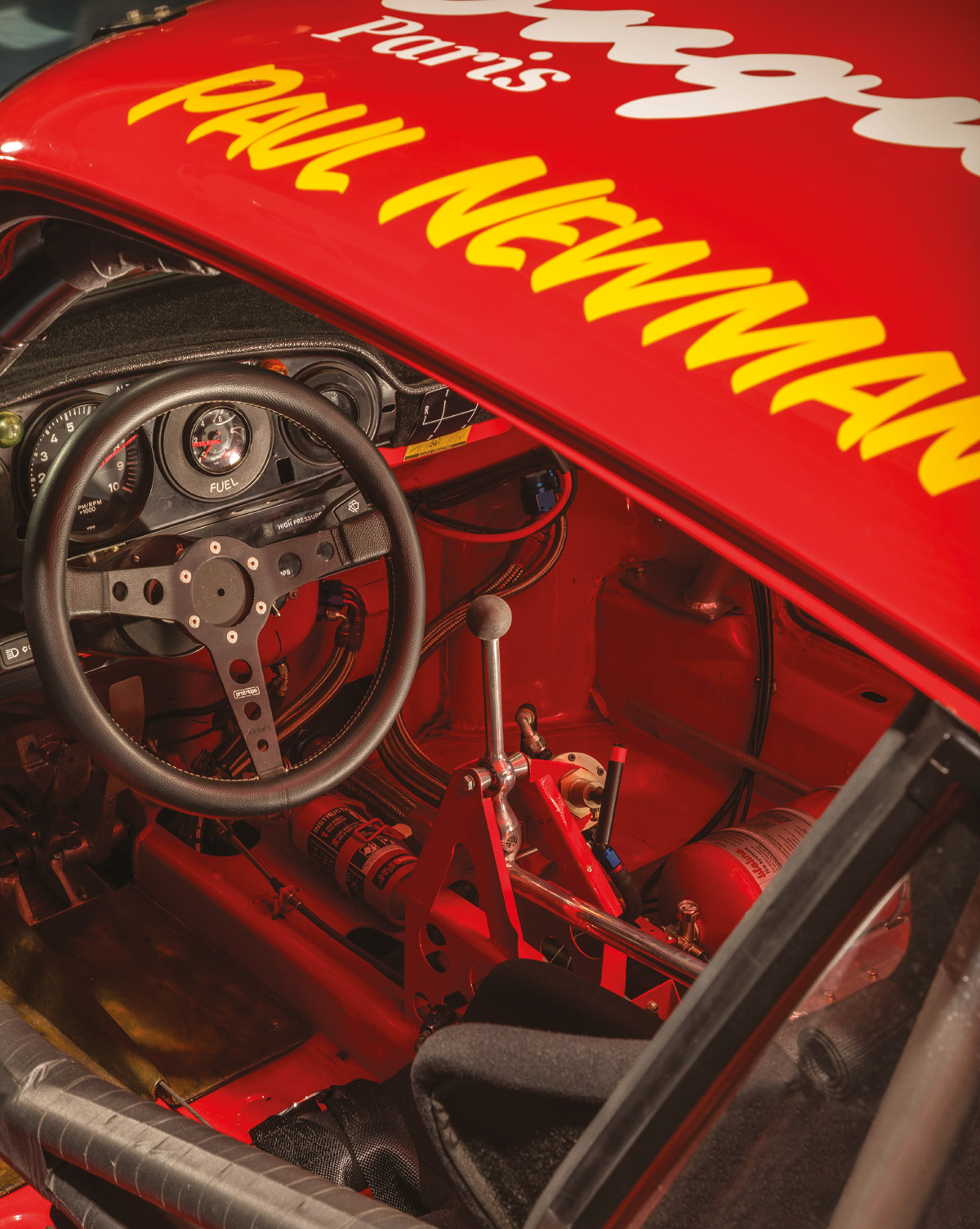 Some cars needed extensive rebuilds. The Porsche retains Paul Newman’s original seat and steering wheel