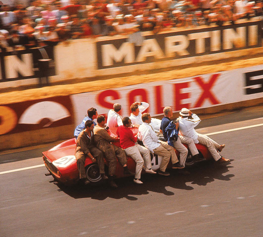 Hold on to your hat! The North American Racing Team (NART) takes a ride on the winning Ferrari 250LM of Masten Gregory and Jochen Rindt (plus maybe Ed Hugus... who controversially said he drove a stint, but was never officially credited with doing so)