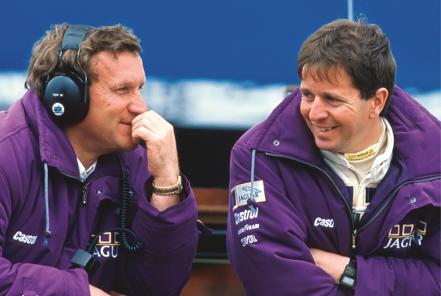 Tom Walkinshaw, left, was like a motor sport father figure to a young Brundle, right