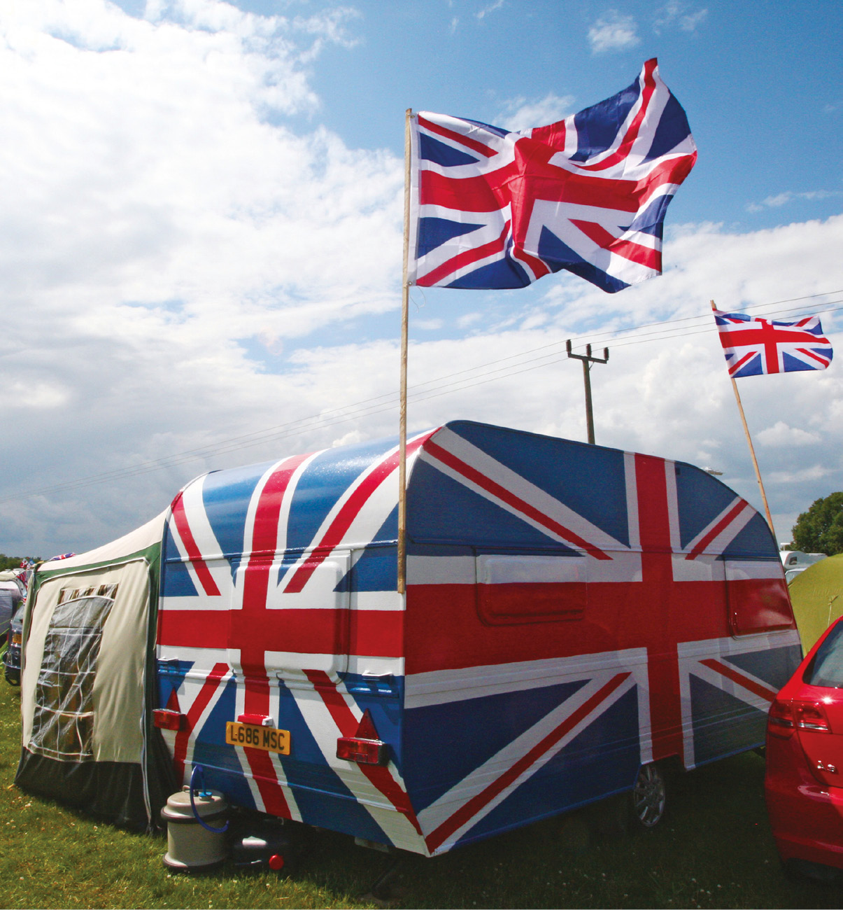 Some incredibly passionate, and patriotic, fans can be found camping at the British Grand Prix