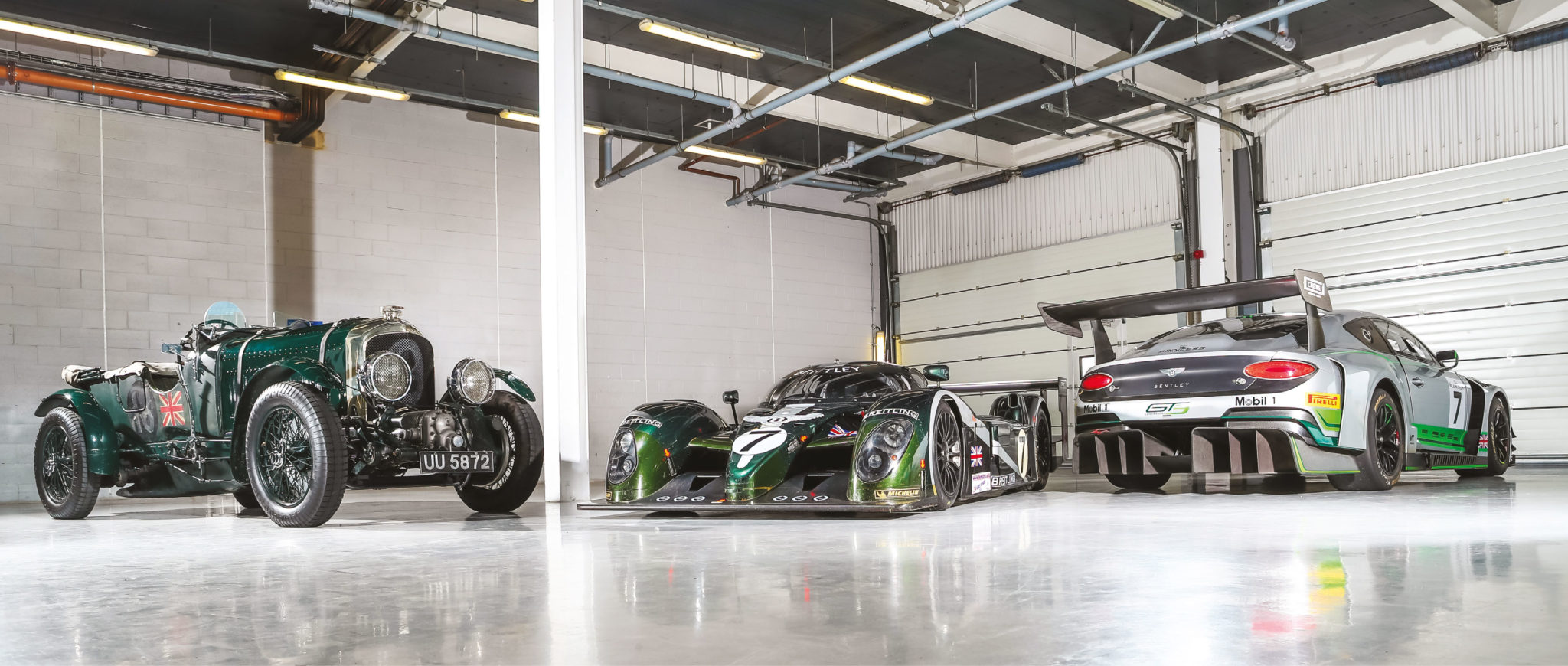 Sir Henry Birkin’s Blower Bentley, the Le Mans-winning Speed 8 and the new Continental GT3 – together at last