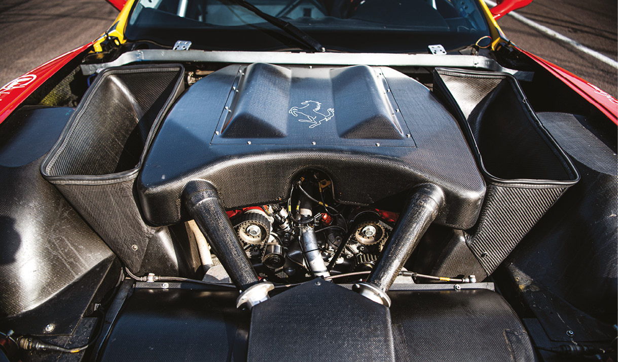 Huge V12 engine cosseted in carbon fibre gives 600bhp