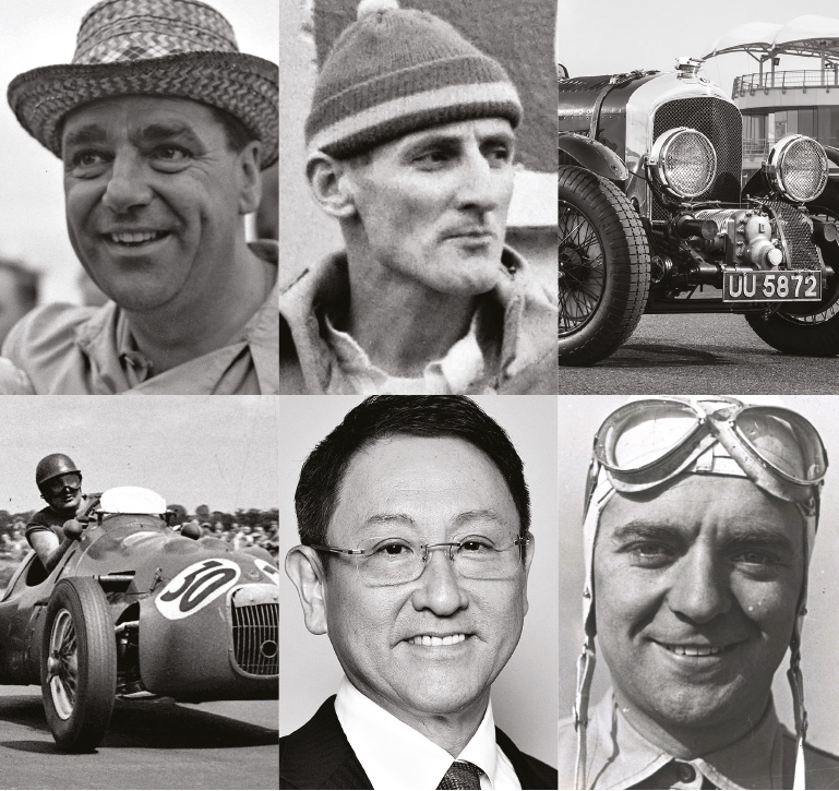 Inspiration candidates: John Cooper, Ken Miles, Bentley Blower, HWM, Akio Toyoda and Bernd Rosemeyer