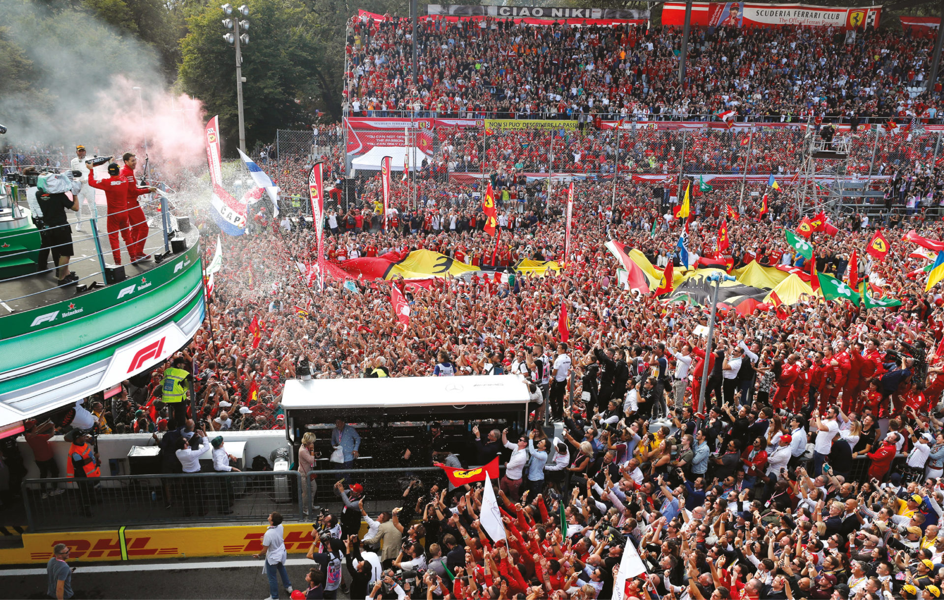 Despite flaring up inter-team relations, all was forgiven for Charles Leclerc as he gave Ferrari its first Italian GP win for a decade