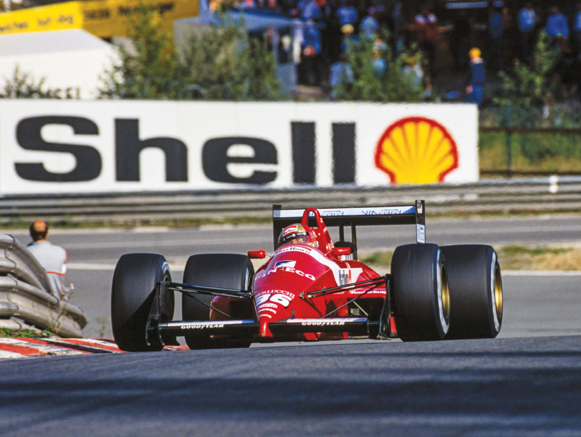 In action for Scuderia Italia in 1988