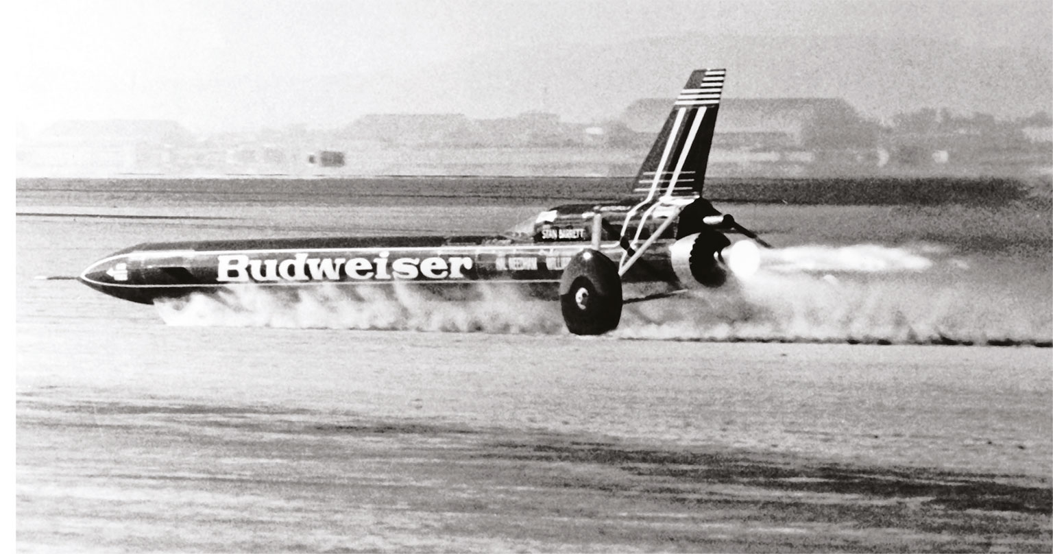 The Budweiser Rocket’s controversial land speed record run at Edwards Air Force Base made the Guinness Book of World Records before later being stripped of that honour