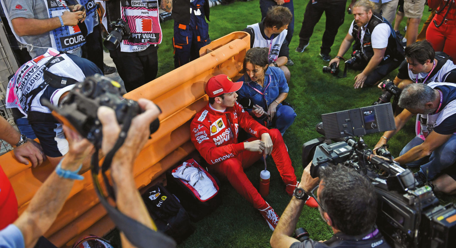 A scene of calm, despite sitting on his maiden pole position in Bahrain