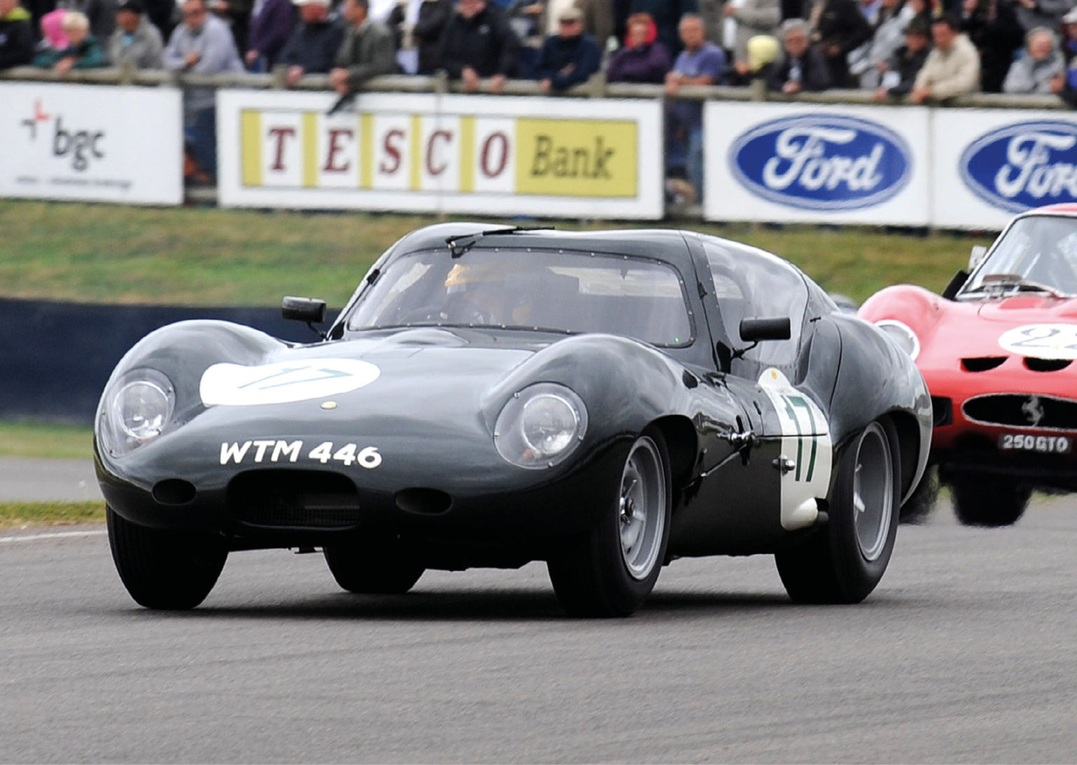 The generation game: Harvey raced his late father’s Lister Costin at Goodwood in 2012